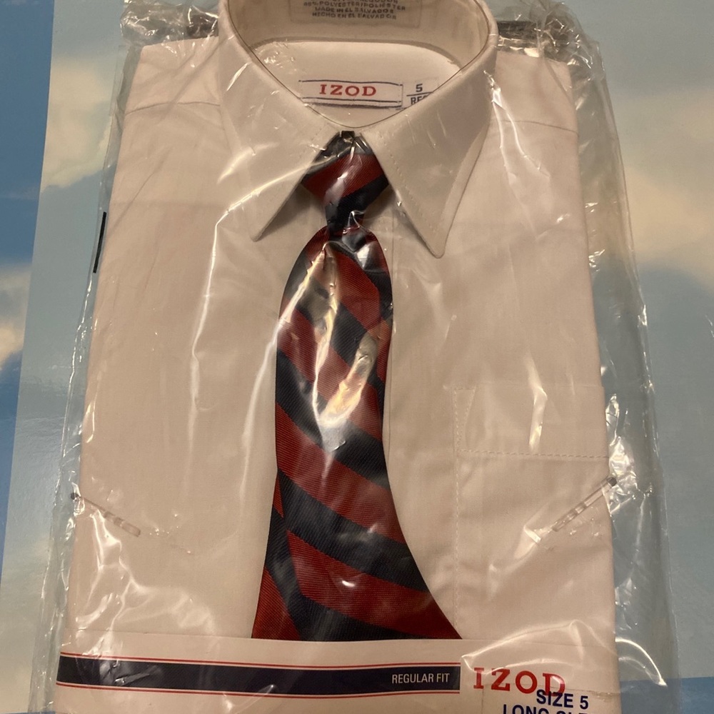 IZOD Boys’ Dress Shirt White Size 5